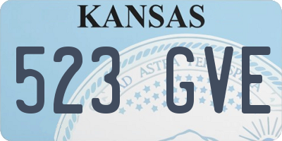 KS license plate 523GVE