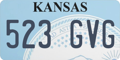 KS license plate 523GVG