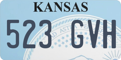 KS license plate 523GVH