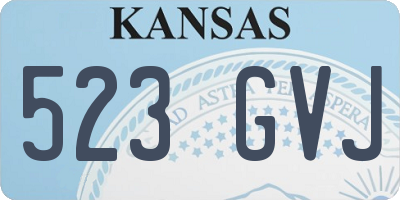 KS license plate 523GVJ