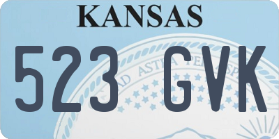 KS license plate 523GVK