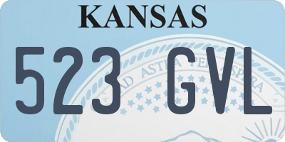 KS license plate 523GVL