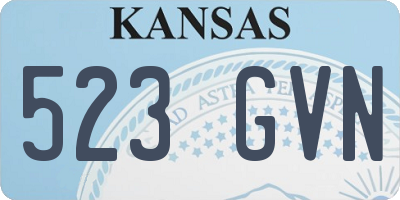 KS license plate 523GVN
