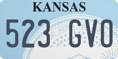 KS license plate 523GVO