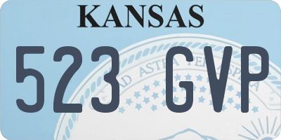 KS license plate 523GVP