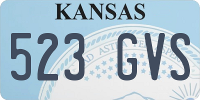 KS license plate 523GVS