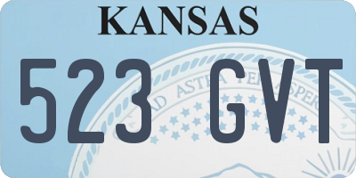 KS license plate 523GVT