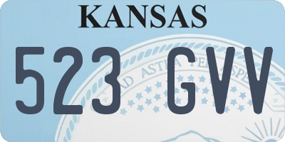 KS license plate 523GVV