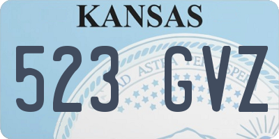 KS license plate 523GVZ