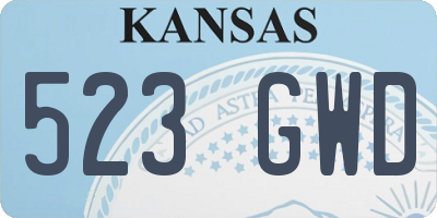 KS license plate 523GWD