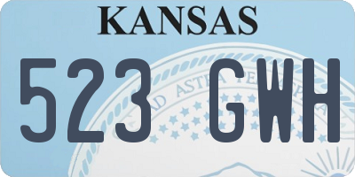 KS license plate 523GWH