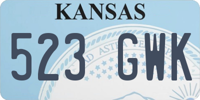KS license plate 523GWK