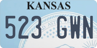 KS license plate 523GWN