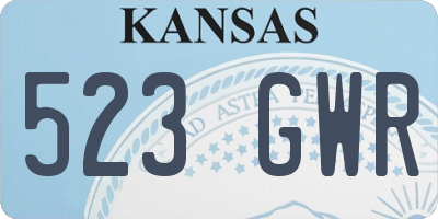 KS license plate 523GWR