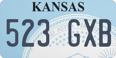 KS license plate 523GXB