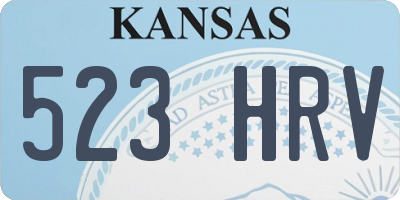 KS license plate 523HRV
