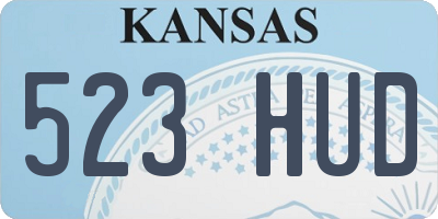 KS license plate 523HUD