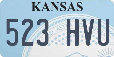 KS license plate 523HVU