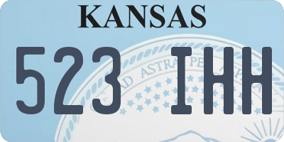 KS license plate 523IHH