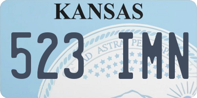 KS license plate 523IMN