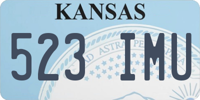KS license plate 523IMU