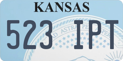 KS license plate 523IPT