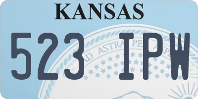 KS license plate 523IPW