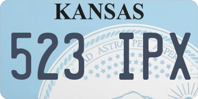 KS license plate 523IPX