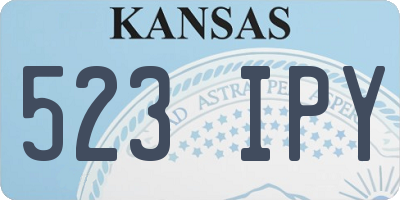 KS license plate 523IPY