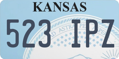 KS license plate 523IPZ