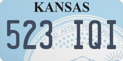 KS license plate 523IQI