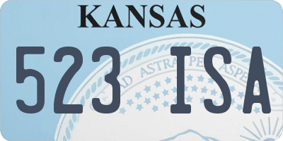 KS license plate 523ISA