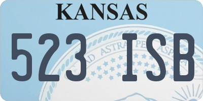 KS license plate 523ISB