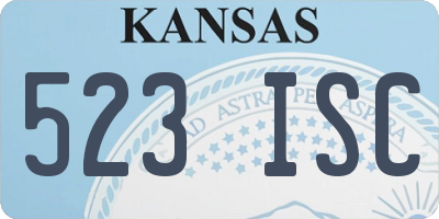 KS license plate 523ISC