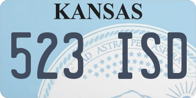 KS license plate 523ISD