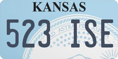 KS license plate 523ISE