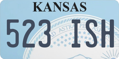 KS license plate 523ISH