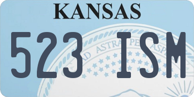KS license plate 523ISM