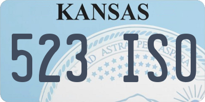 KS license plate 523ISO