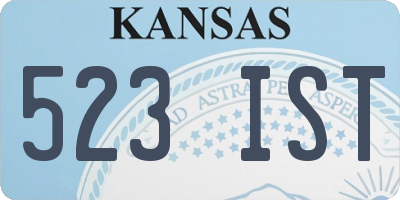 KS license plate 523IST