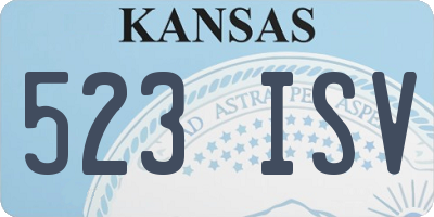 KS license plate 523ISV