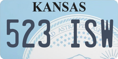 KS license plate 523ISW