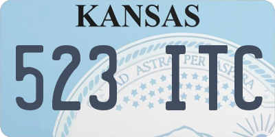 KS license plate 523ITC