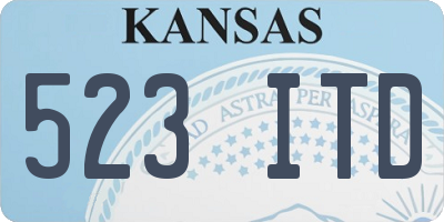 KS license plate 523ITD