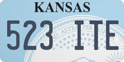 KS license plate 523ITE