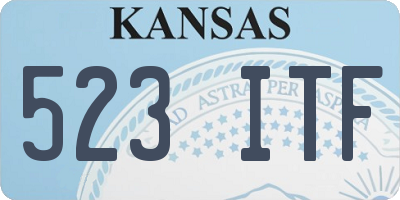 KS license plate 523ITF