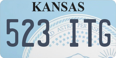 KS license plate 523ITG