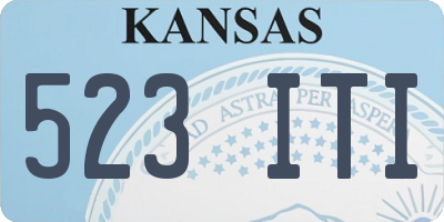 KS license plate 523ITI
