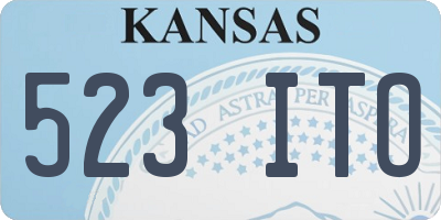 KS license plate 523ITO