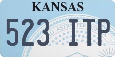 KS license plate 523ITP